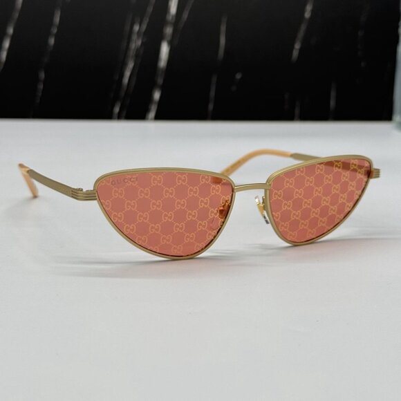 NEW GG1879S 004 GUCCI GOLD RED WOMEN GUCCI SUNGLASSES - Picture 6 of 12